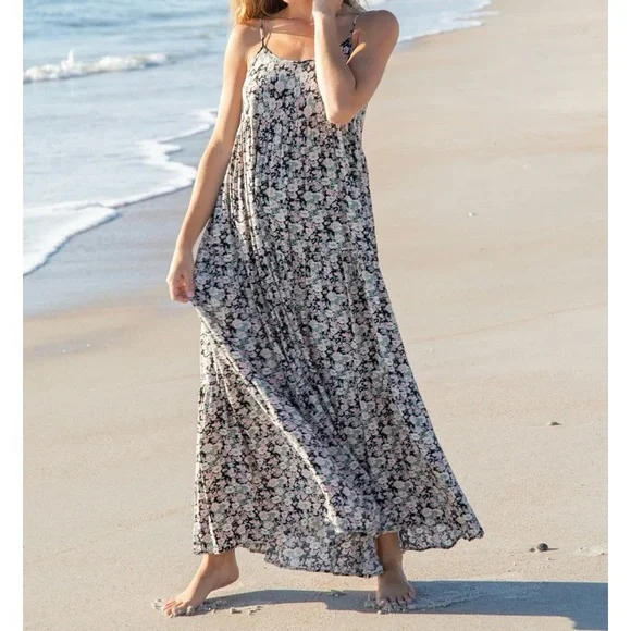 NATURAL LIFE Floral Maxi Dress - Black and White - Picture 7 of 10